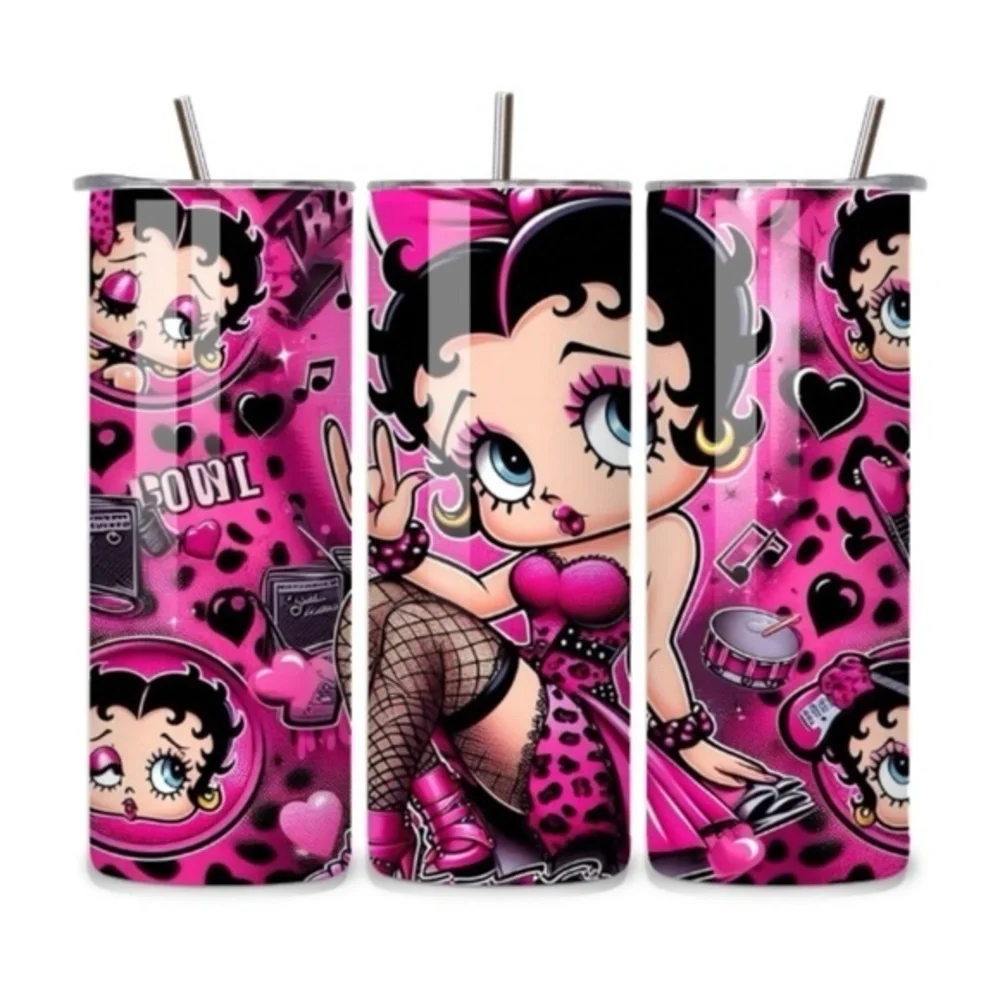 Betty Boop Pink 20oz Stainless Steel Tumbler
